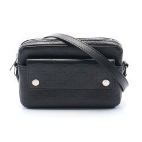 Celine Triomphe Camera Bag Leather Shoulder Bag Black - Picture 1 of 4